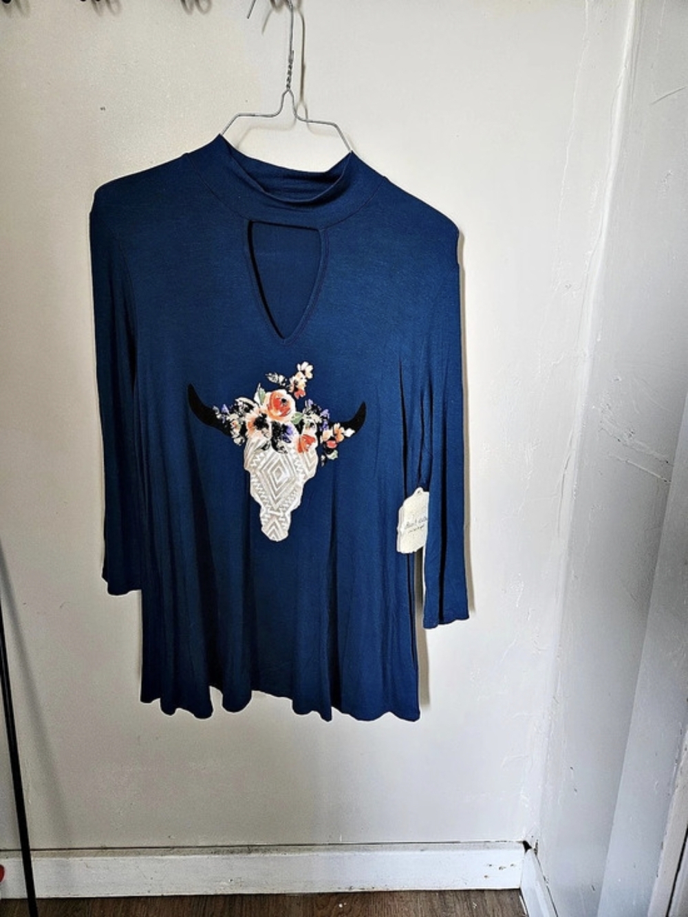 Altar'd state Color Block Tunic in Blue Size Small NWT